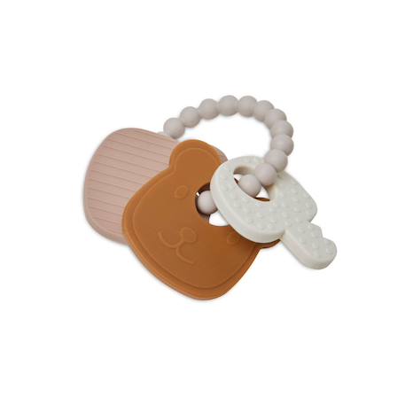 Anneau de dentition en silicone Marron, gris, blanc 2 - vertbaudet enfant 