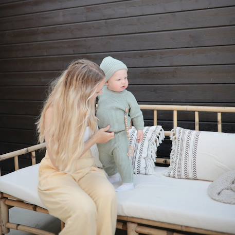 Attache sucette en silicone Beige foncé+Beige, écru+Bleu+Bois+Ecru+Jaune+Pierre+Rose+Thym séché+Vert d'eau 6 - vertbaudet enfant 