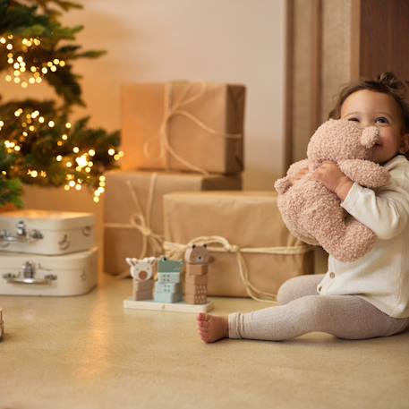 Peluche ours teddy bear olive green (25 cm) Beige clair+Gris+Marron clair+Rose, noir 21 - vertbaudet enfant 