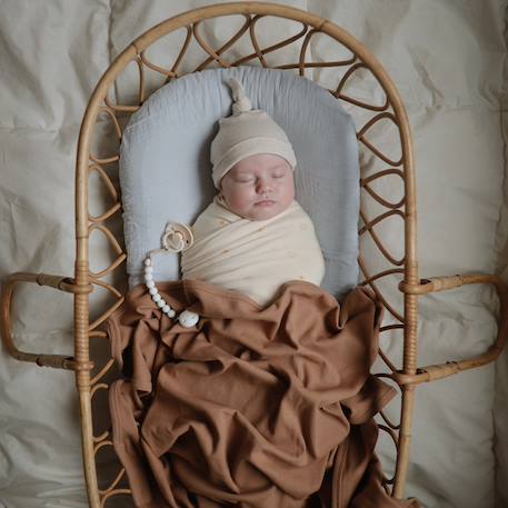 Attache sucette en silicone Beige foncé+Beige, écru+Bleu+Bois+Ecru+Jaune+Pierre+Rose+Thym séché+Vert d'eau 15 - vertbaudet enfant 