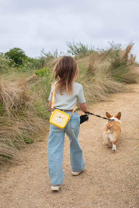 Sac pour appareil photo en silicone lapin des fleurs Jaune, blanc, bleu 5 - vertbaudet enfant 