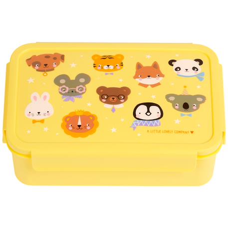 Lunch box amis des animaux Jaune, orange, blanc 2 - vertbaudet enfant 