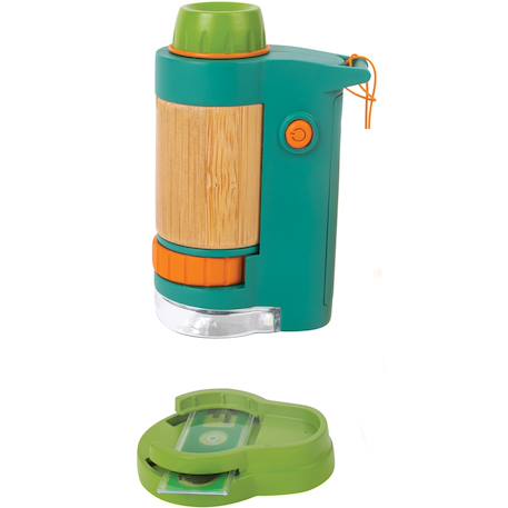 Microscope en bambou Bleu, vert, orange 4 - vertbaudet enfant 