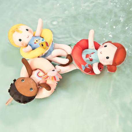 Poupée de bain axelle Bleu, jaune, saumon+Marron, rose+Orange, rouge, vert d'eau 10 - vertbaudet enfant 
