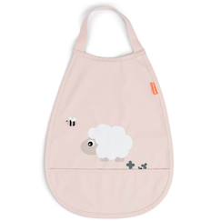 Puériculture-Bavoir élastique tiny farm rose
