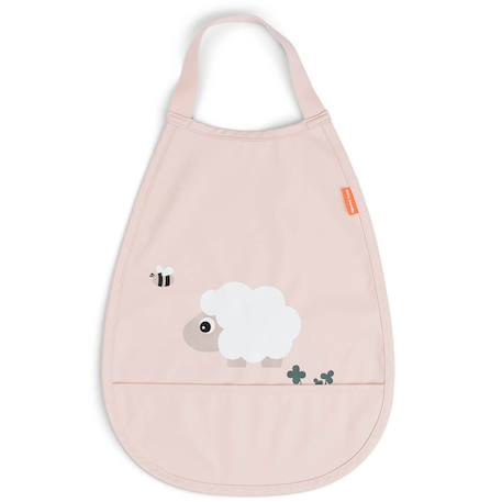 Bavoir élastique tiny farm rose Rose+Sable 1 - vertbaudet enfant 