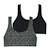 Lot de 2 brassières fille ecopack athena fille Floral-rose poudre+Motif-noir 6 - vertbaudet enfant 