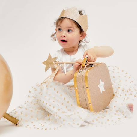 Couronne à paillettes dorée Doré 4 - vertbaudet enfant 