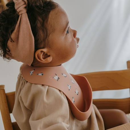 Bavoir en silicone minouche rose Rose 5 - vertbaudet enfant 