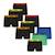 Lot de 9 boxers garçon trio choc ecopack Noir orange-noir rouge-noir jaune-vert-bleu+Noir-rouge-bleu 1 - vertbaudet enfant 