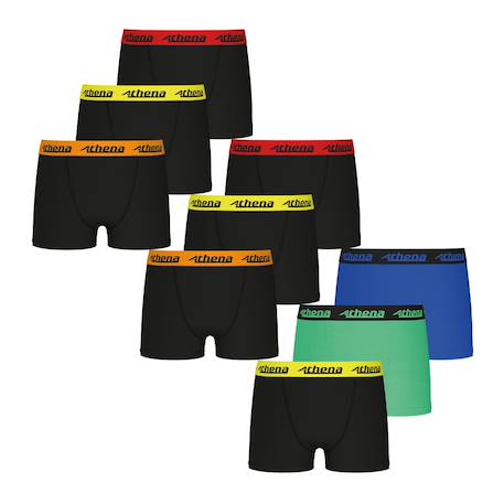 Garçon-Sous-vêtement-Slip, Boxer-Lot de 9 boxers garçon trio choc ecopack
