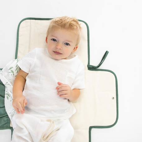 Matelas à langer portable Beige+Rose+Vert 18 - vertbaudet enfant 