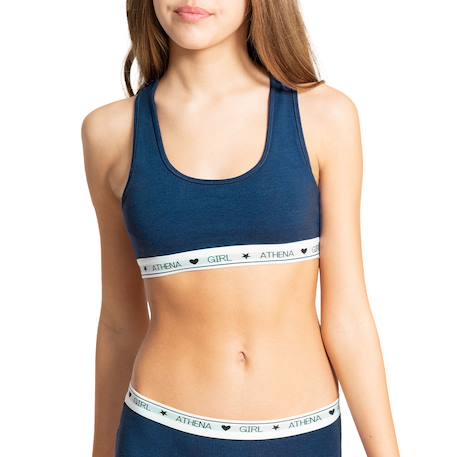 Brassière coton ultra doux Blanc+Bleu titane+Rose pastel+Violet 6 - vertbaudet enfant 