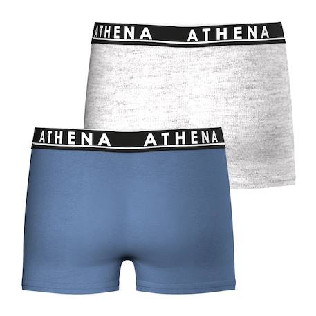 Athéna Basic Color - Set Di Slip Uomo, Confortevoli, Colori Vari (Nero, Blu, Grigio) - Certificato OEKO-TEX - 3