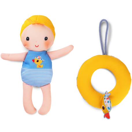 Poupée de bain axelle Bleu, jaune, saumon+Marron, rose+Orange, rouge, vert d'eau 2 - vertbaudet enfant 