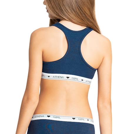 Brassière coton ultra doux Blanc+Bleu titane+Rose pastel+Violet 7 - vertbaudet enfant 
