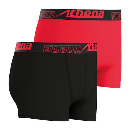 Lot de 2 boxers garçon ecopack Noir-rouge 2 - vertbaudet enfant 