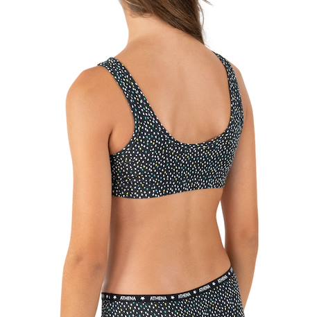 Lot de 2 brassières fille ecopack athena fille Floral-rose poudre+Motif-noir 8 - vertbaudet enfant 