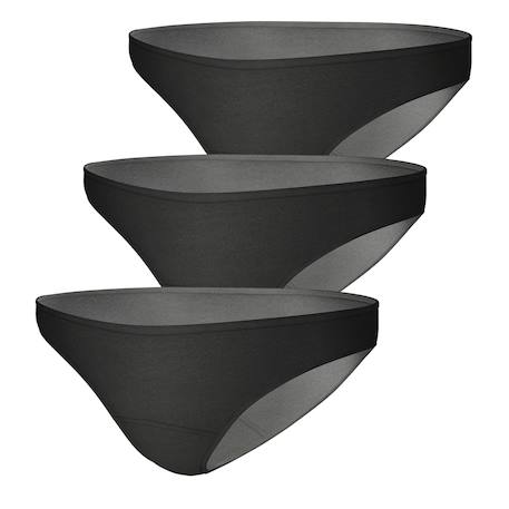 Lot de 3 culottes menstruelles  fille Noir-noir-noir 1 - vertbaudet enfant 