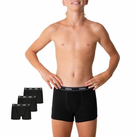 Lot de 3 boxers garçon my petit prix Marine-vert+Noir-noir-noir 8 - vertbaudet enfant 