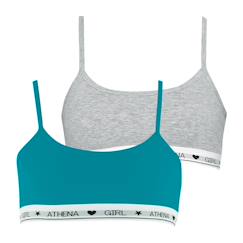 Lot de 2 brassières coton ultra doux by  fille  - vertbaudet enfant