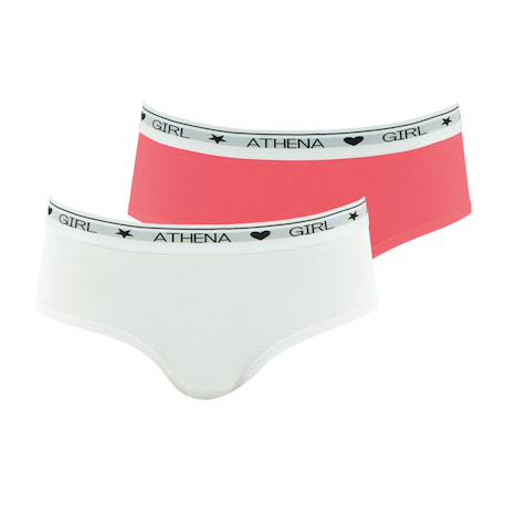 Fille-Lot de 2 boxers fille coton ultra doux girl by
