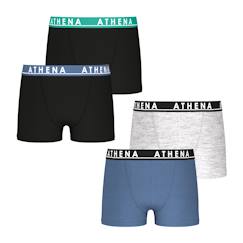 -Lot de 4 boxers garçon easy color athena