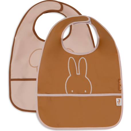 Lot de 2 bavoirs imperméables Beige, blanc+Blanc, vert, jaune+Ecru, marron+Ecru, vert+Marron chataigne+Nougat+Rose des bois+Rose, marron+Vert jungle+Vert olive 36 - vertbaudet enfant 