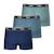 Lot de 3 boxers garçon my petit prix Marine-vert+Noir-noir-noir 3 - vertbaudet enfant 