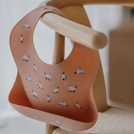 Bavoir en silicone minouche rose Rose 6 - vertbaudet enfant 
