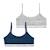 Lot de 2 brassières coton ultra doux Blanc-gris chiné+Blanc-rose pastel+Bleu titane-gris chiné 14 - vertbaudet enfant 