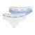 Lot de 2 slips fille coton ultra doux Blanc-bleu pastel+Blanc-gris chiné 1 - vertbaudet enfant 