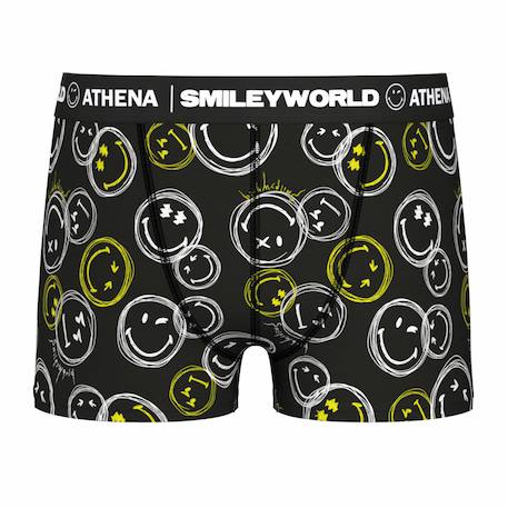 Boxer garçon smileyworld® i Bleu jean imprimé+Noir imprimé+Noir imprimé smiley+Noir Multicolore imprimé+Noir Multicolore imprimé 11 - vertbaudet enfant 
