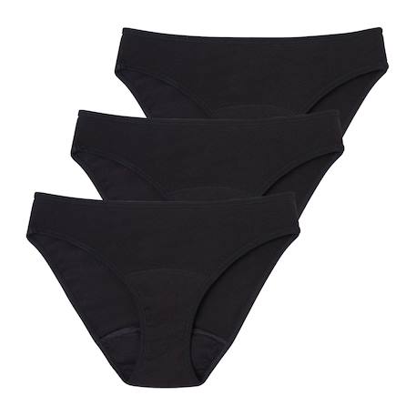 Lot de 3 culottes menstruelles  fille Noir-noir-noir 5 - vertbaudet enfant 
