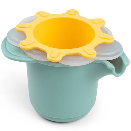 Jeu d'eau lot de 3 gobelets empilables elphee Jaune, vert, transparent 1 - vertbaudet enfant 