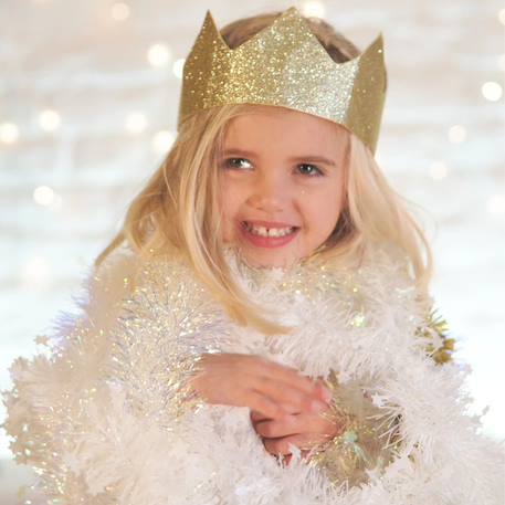 Couronne à paillettes dorée Doré 5 - vertbaudet enfant 