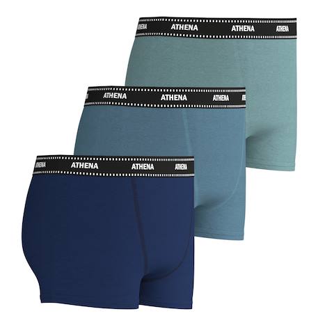Lot de 3 boxers garçon my petit prix Marine-vert+Noir-noir-noir 2 - vertbaudet enfant 