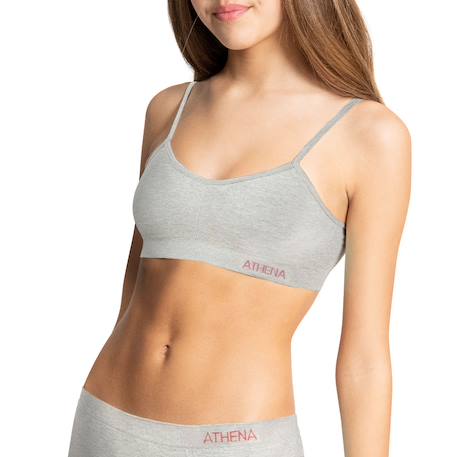 Brassière à coques amovibles fille sans couture fashion athena fille Beige+Gris chiné 6 - vertbaudet enfant 