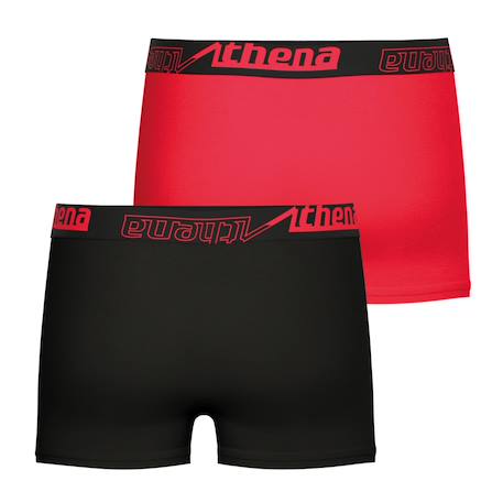 Lot de 2 boxers garçon ecopack Noir-rouge 3 - vertbaudet enfant 