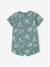 Combinaison courte bébé jersey bleu canard+écru 2 - vertbaudet enfant 