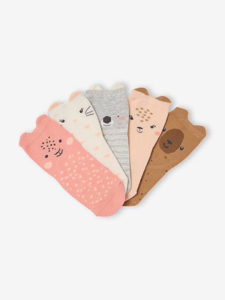 Lot 5 chaussettes bébé fille rose 3 - vertbaudet enfant 