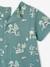 Combinaison courte bébé jersey bleu canard+écru 4 - vertbaudet enfant 