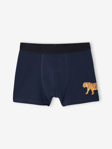 Lot 5 boxers enfant garçon jungle vert anglais 2 - vertbaudet enfant 