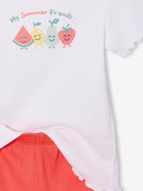 Lot pyjamas fille fruits écru 11 - vertbaudet enfant 