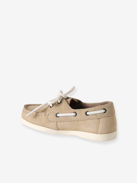 Chaussures bateau enfant garçon cuir beige 3 - vertbaudet enfant 