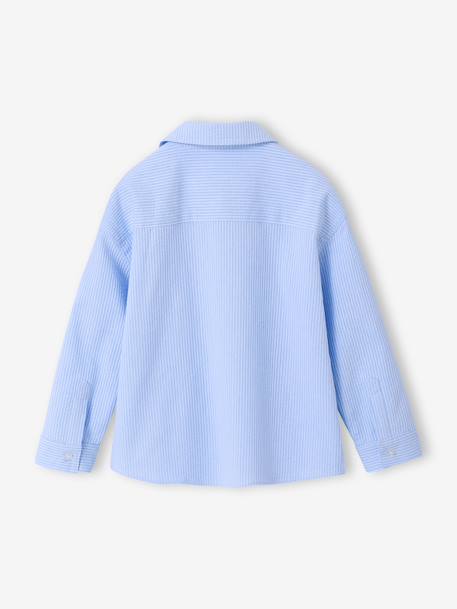Chemise manches longues coton rayé bleu 2 - vertbaudet enfant 