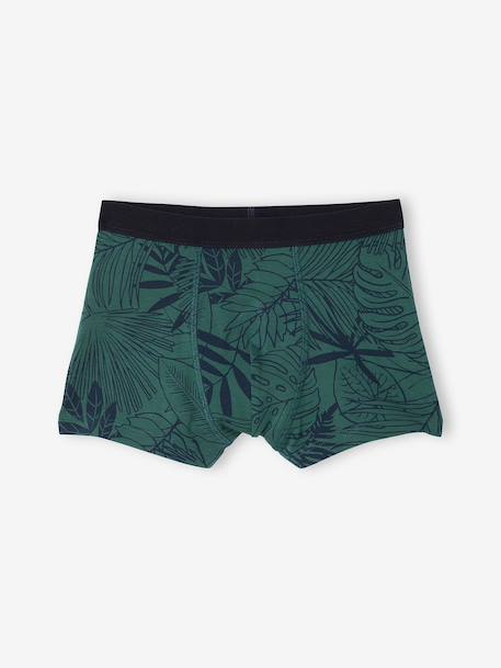 Lot 5 boxers enfant garçon jungle vert anglais 3 - vertbaudet enfant 