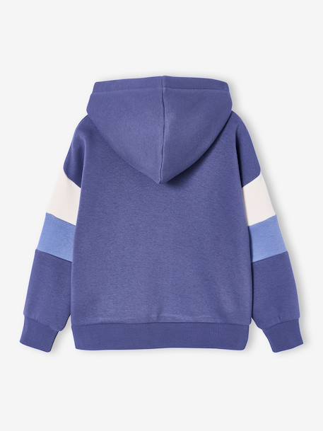 Sweat capuche imprimé blanc chiné+bleu ardoise+gris chiné 5 - vertbaudet enfant 