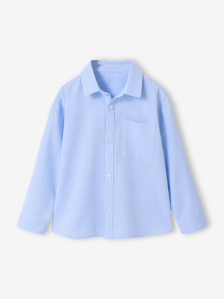 Chemise manches longues coton rayé bleu 1 - vertbaudet enfant 