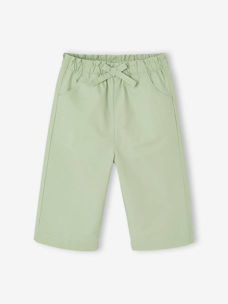 Pantalon large coton pistache 1 - vertbaudet enfant 